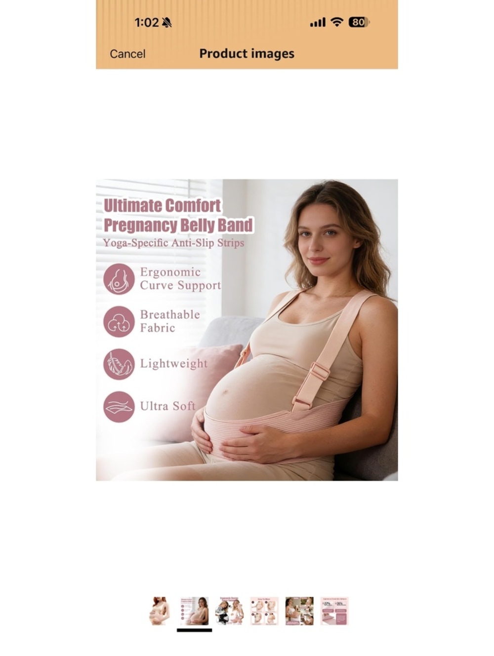 Pregnancy Belly Band with Ergonomic Support